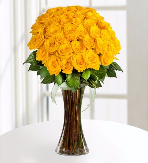 40 Rosas amarillas - Sol otoñal | Flores Bellas